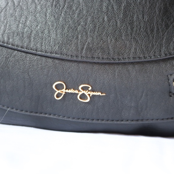 Jessica Simpson Black Faux Leather "Sierra Hobo" Handbag Shoulder Bag Purse - Picture 3 of 12